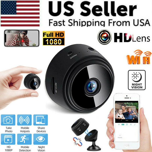 Mini Wireless Hidden Camera – WiFi IP Home Security DVR with Night Vision, HD 1080P, USB