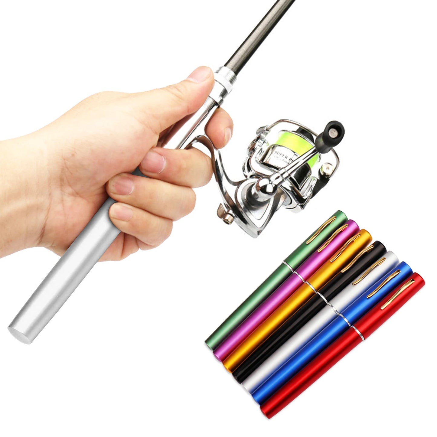 Pocket-Sized Collapsible Fishing Rod and Reel Combo – Mini Telescopic Fishing Pole Kit with Spinning Reel